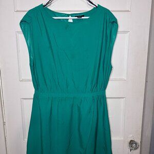 H&M Teal Green Sleeveless Fit & Flare Dress